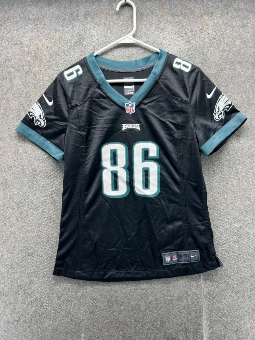 Zach Ertz Philadelphia Eagles Jersey Womens Medium Black Football Nike Number 86